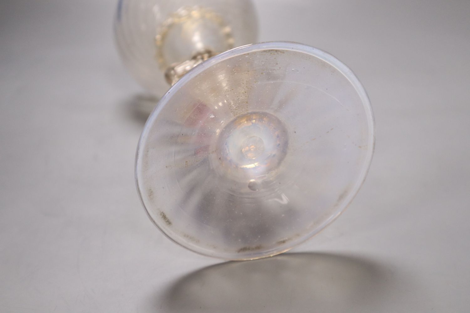 A Venetian glass goblet, height 23cm